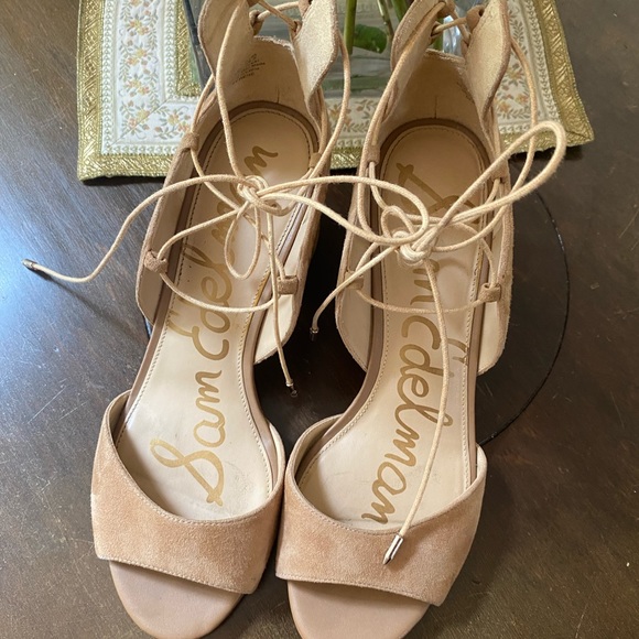 Sam Edelman Tan Block Heels - Picture 1 of 7